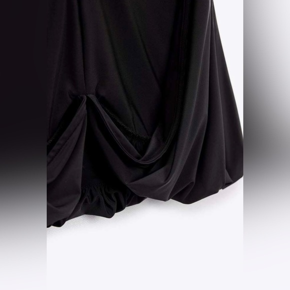 ZARA BALLON TOP WITH ZIPPER SIZE M COLOR BLACK NWT - Picture 13 of 16
